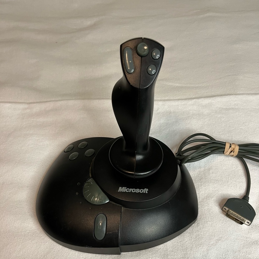 Microsoft Black Sidewinder Precision Pro Joystick Vintage